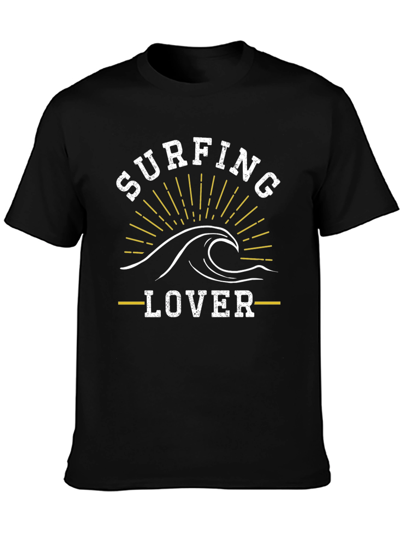 Surfing Lover Graphic T-Shirt - Black