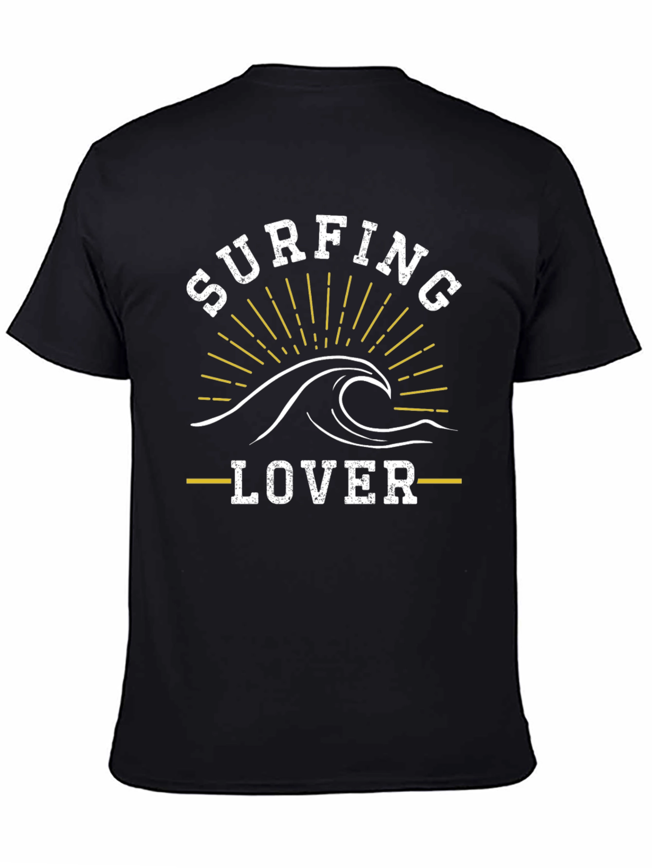 Surfing Lover Graphic T-Shirt - Black