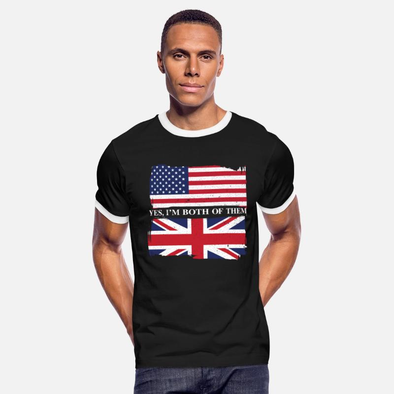 American British Flag Of United Kingdom Both