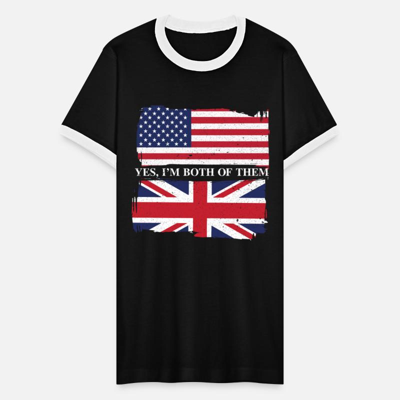 American British Flag Of United Kingdom Both