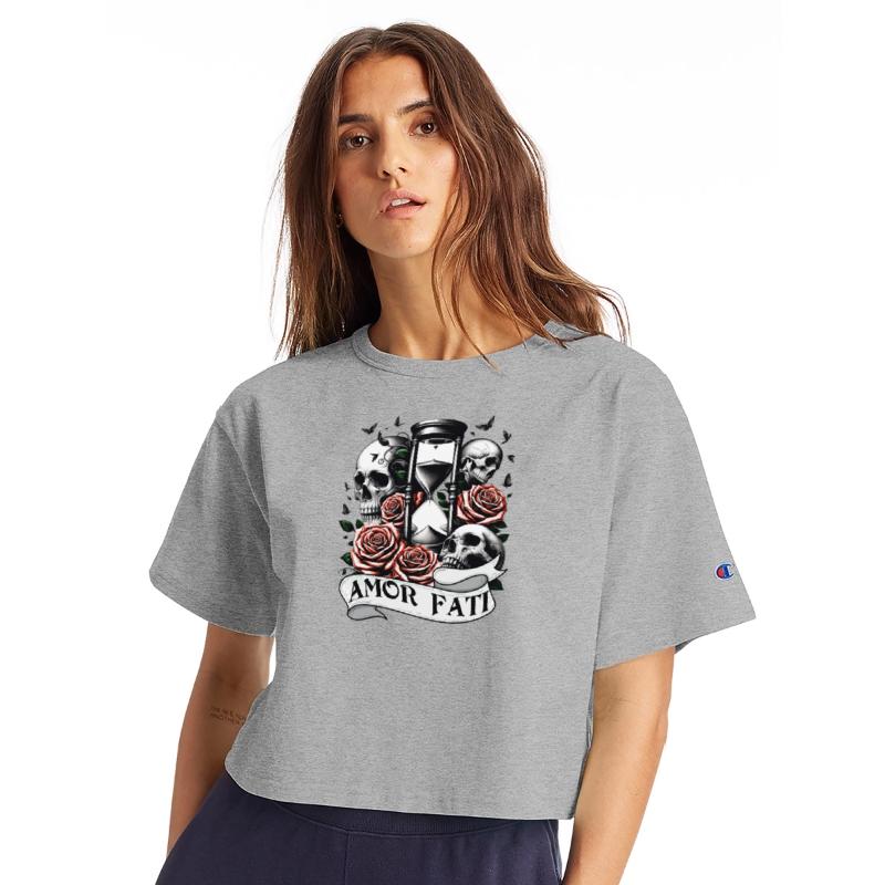 Amor Fati | Stoic Memento Mori Skull & Roses