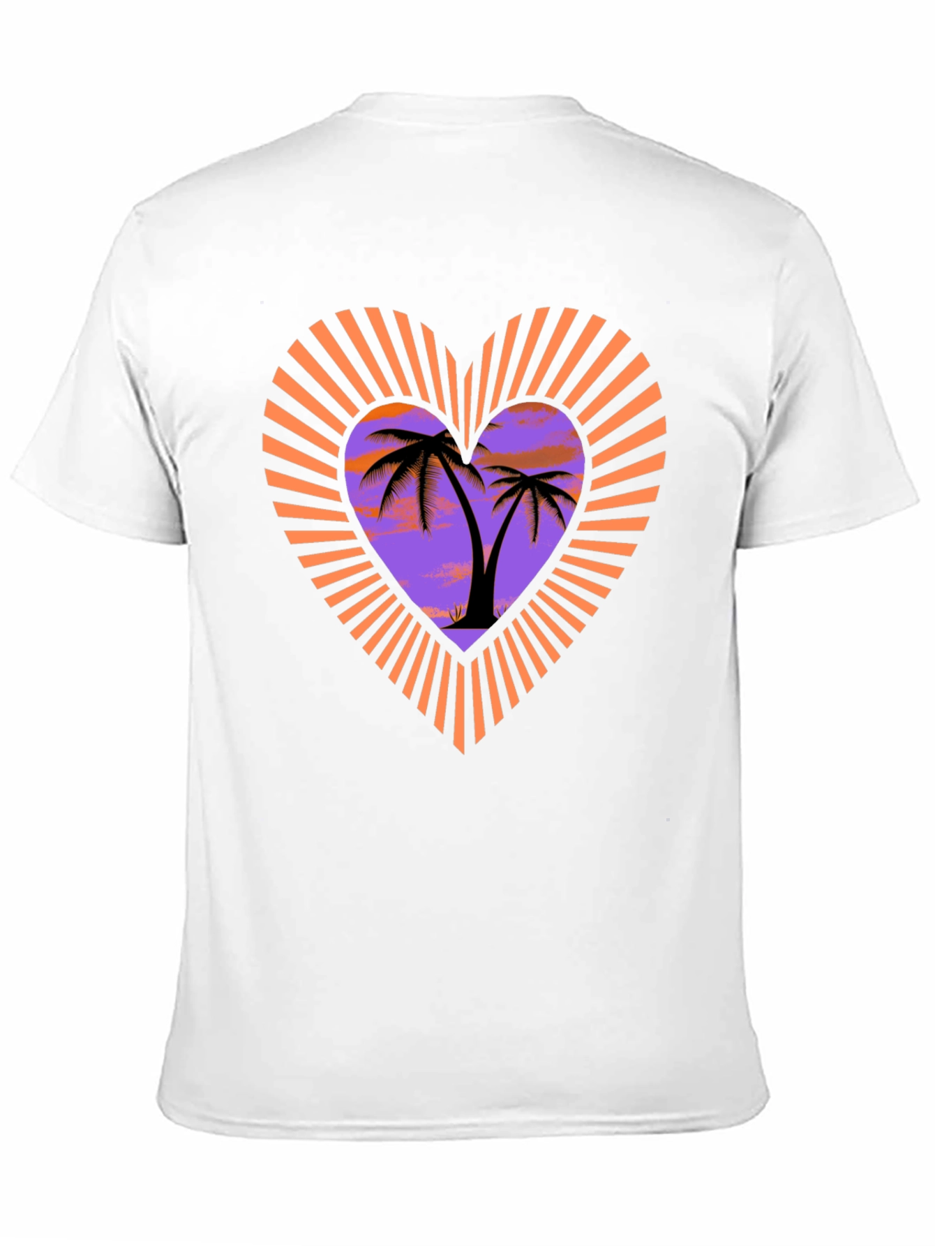 Tropical Palm Heart Graphic T-Shirt