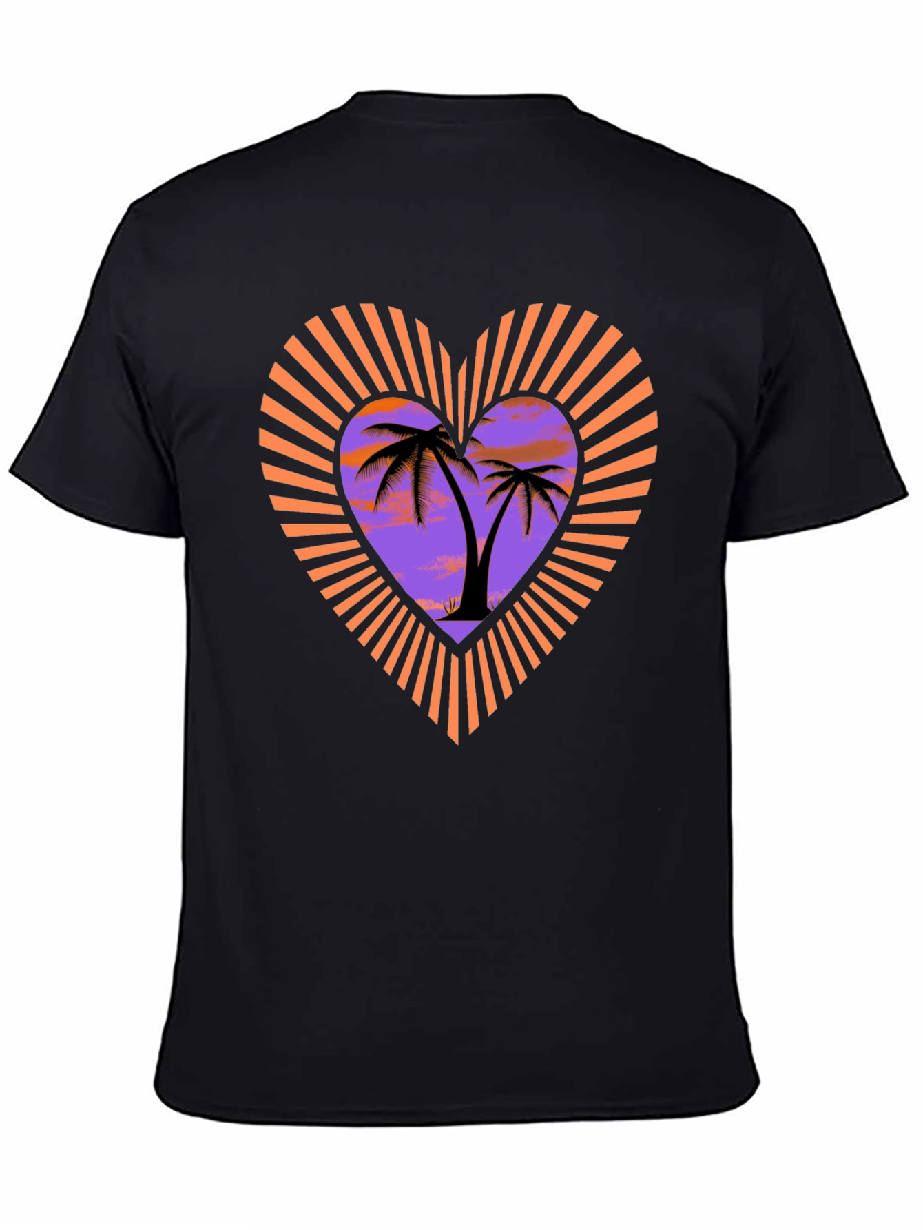 Tropical Palm Heart Graphic T-Shirt