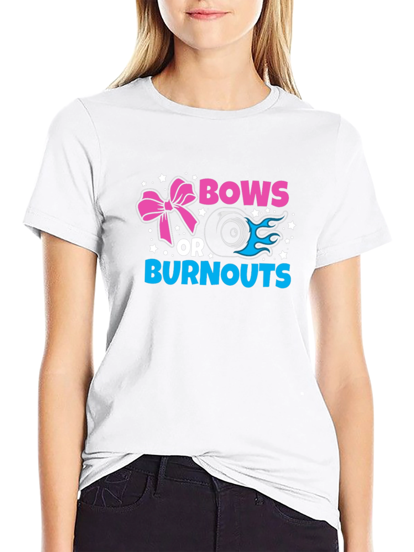 Bows or Burnouts Gender Reveal T-Shirt