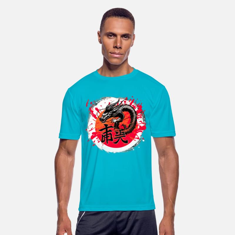 Asian Dragon Anime Japanese Sea Waves