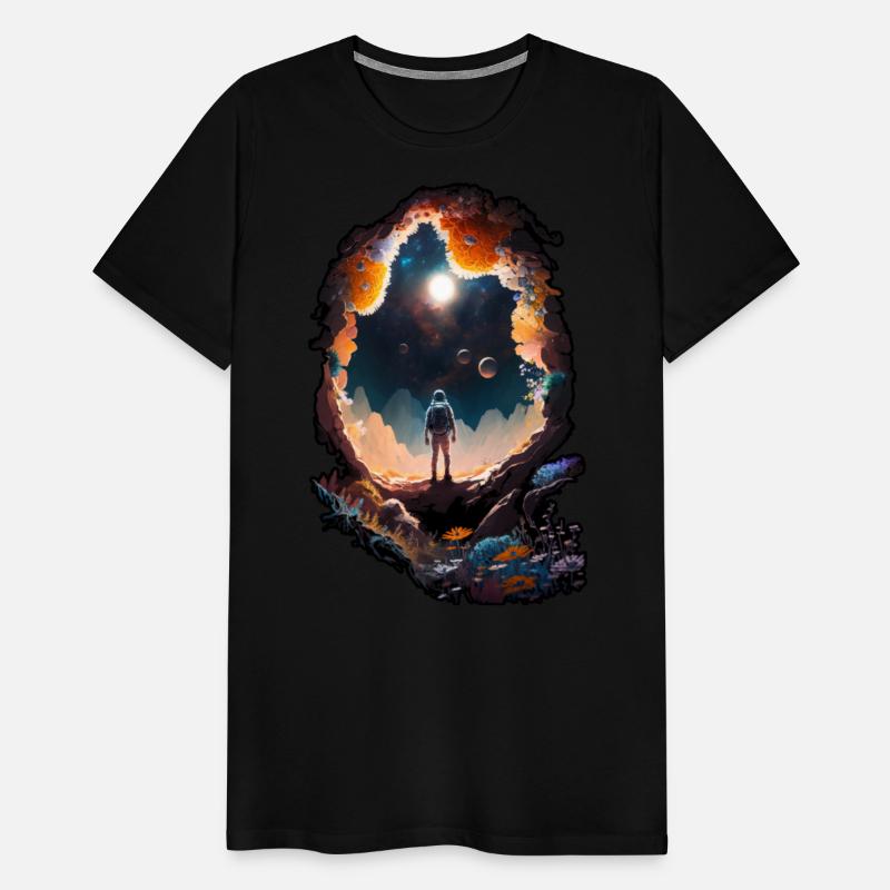 Astronaut Gazing at Stars Surreal Sci-Fi Universe