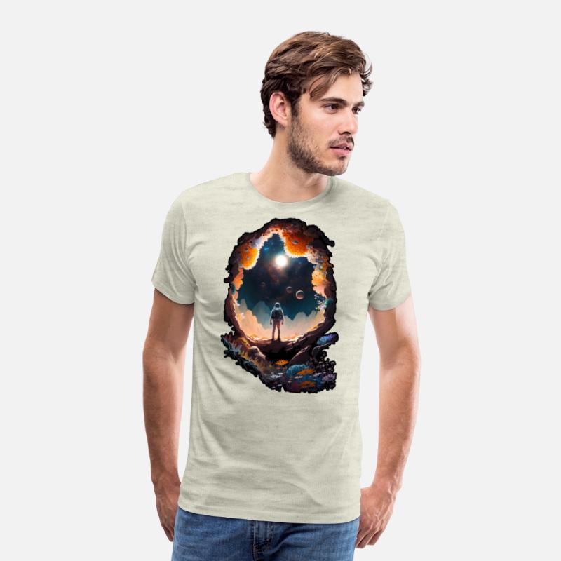 Astronaut Gazing at Stars Surreal Sci-Fi Universe