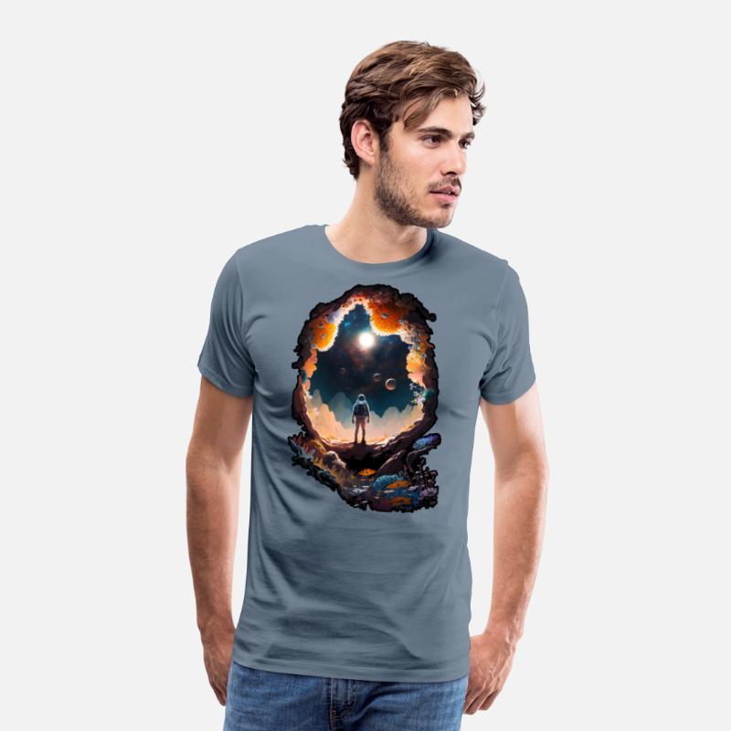 Astronaut Gazing at Stars Surreal Sci-Fi Universe