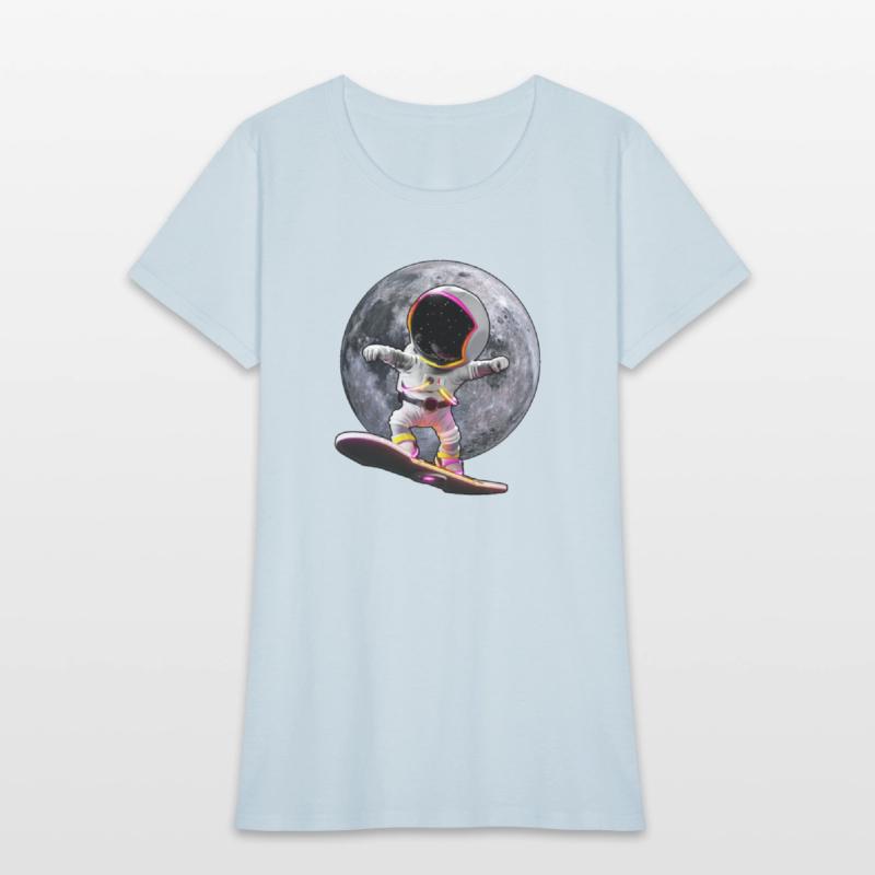 Astronaut skateboard space