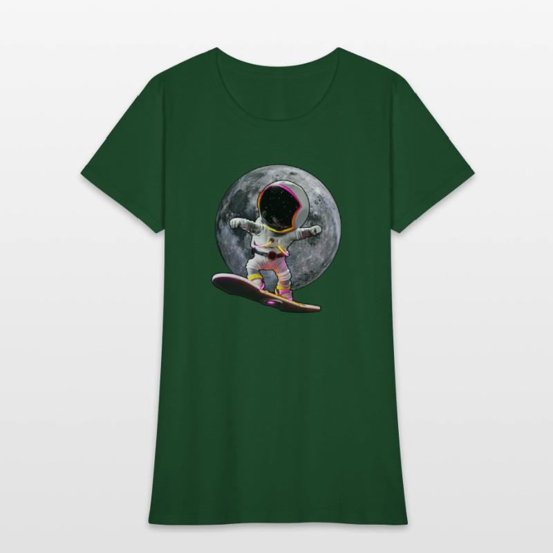 Astronaut skateboard space