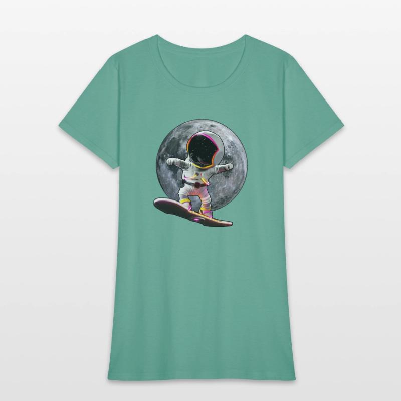 Astronaut skateboard space