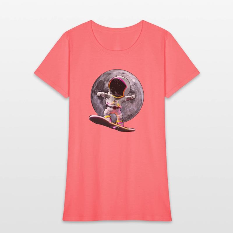 Astronaut skateboard space