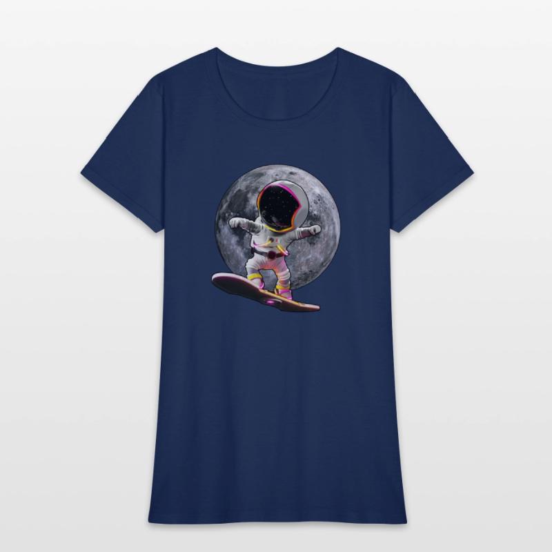 Astronaut skateboard space