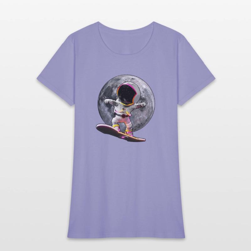 Astronaut skateboard space