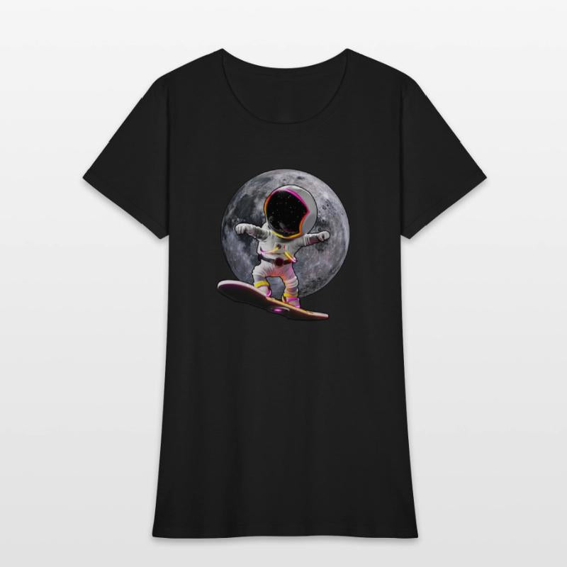 Astronaut skateboard space