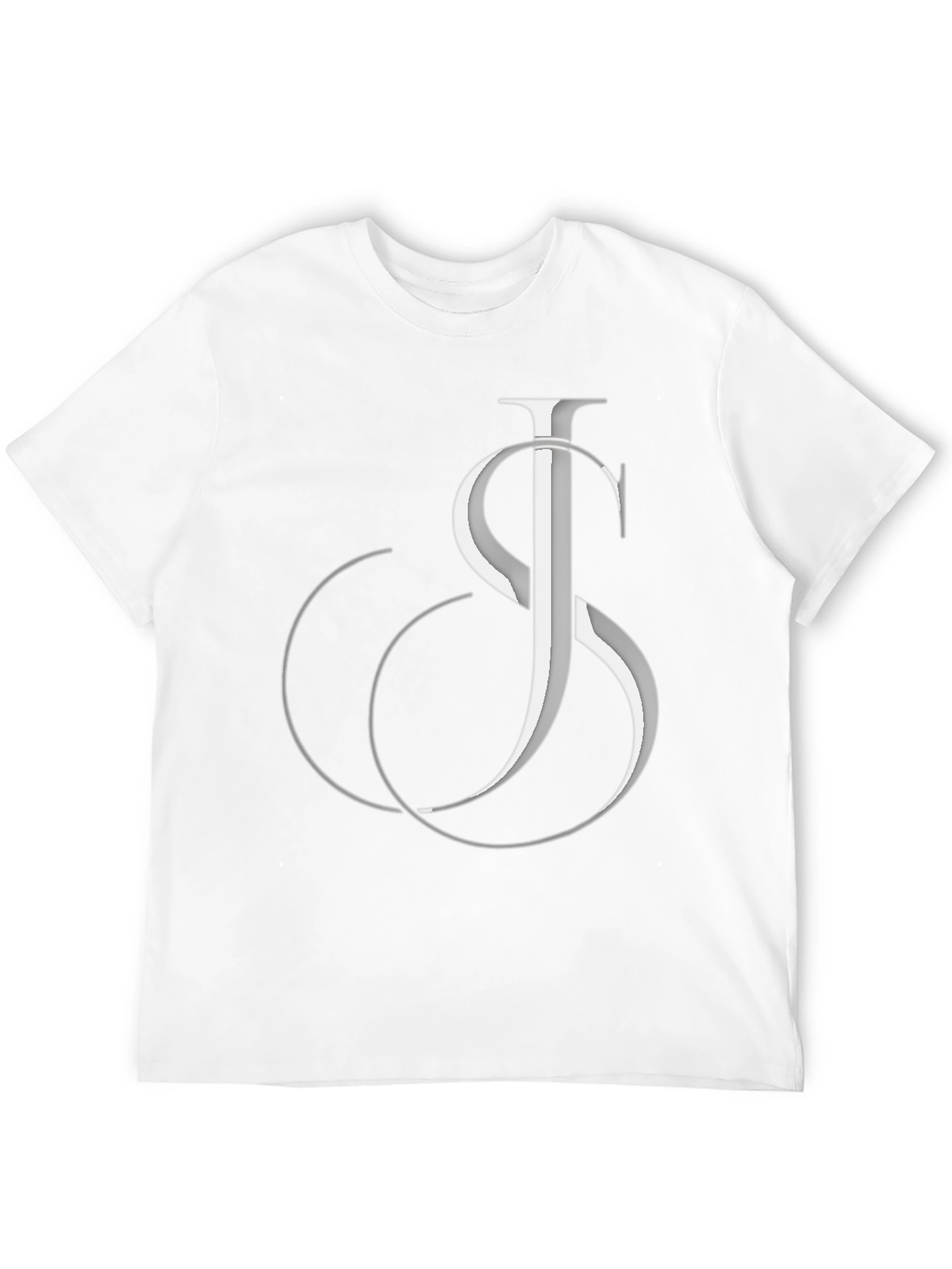 Stylish Black Graphic Tee - JS Initial Design