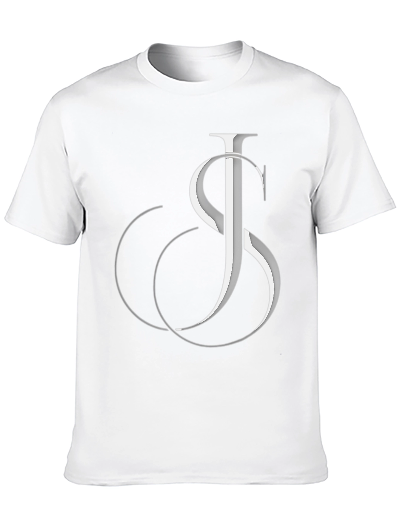 Stylish Black Graphic Tee - JS Initial Design