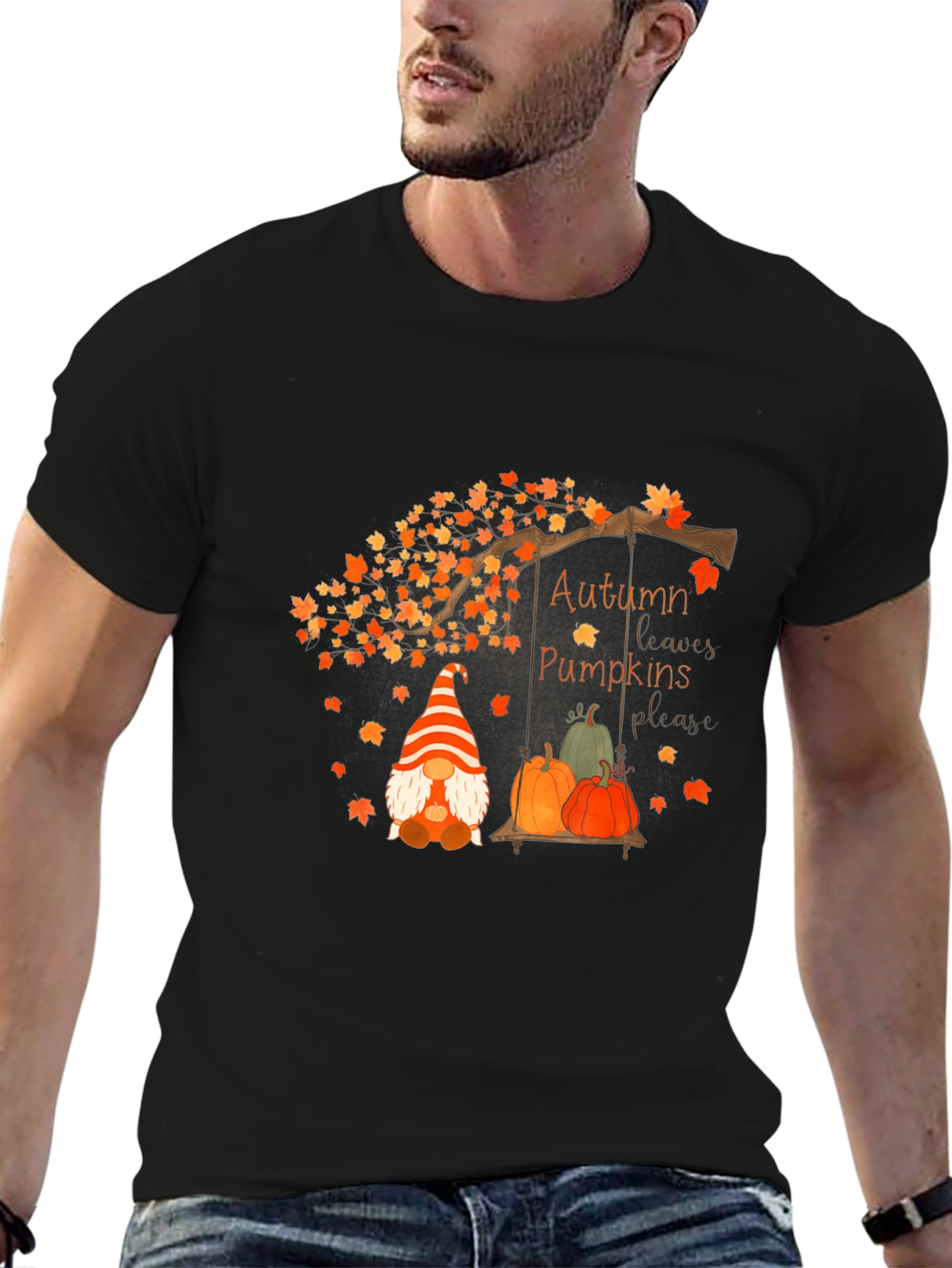 Autumn Gnome Pumpkin T-Shirt
