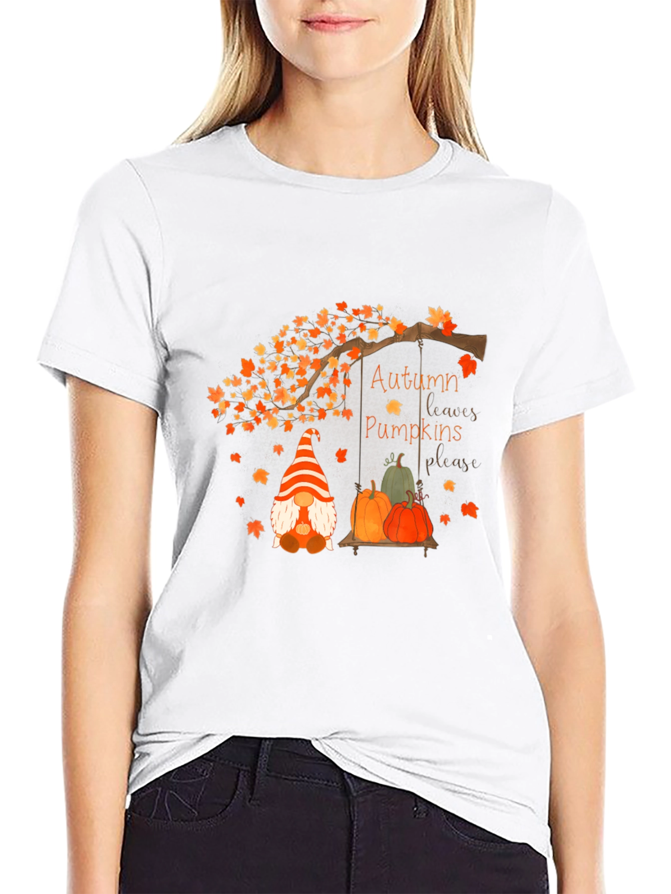 Autumn Gnome Pumpkin T-Shirt