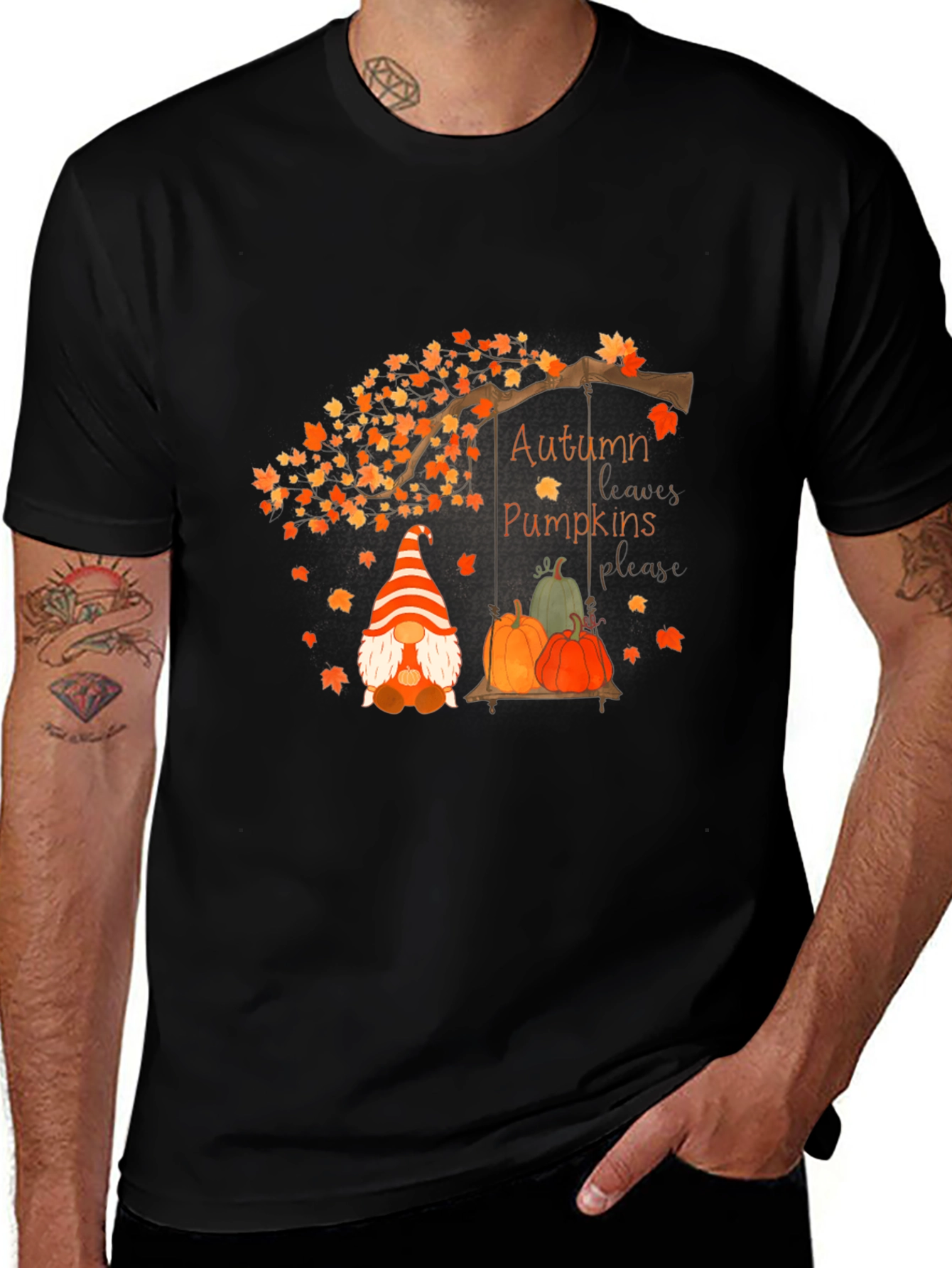 Autumn Gnome Pumpkin T-Shirt