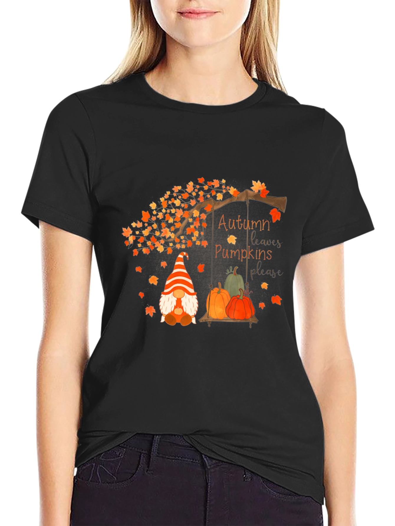 Autumn Gnome Pumpkin T-Shirt