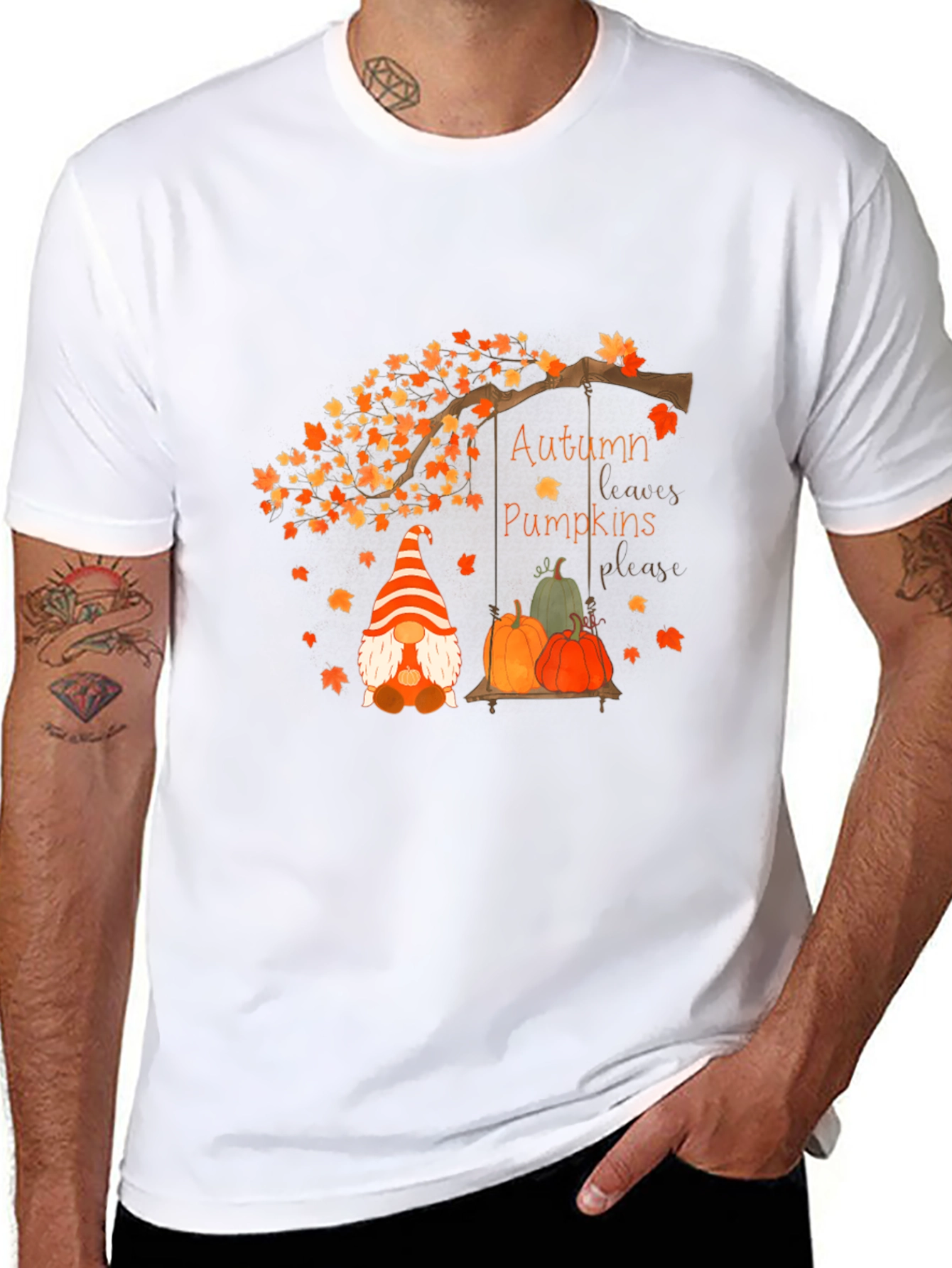 Autumn Gnome Pumpkin T-Shirt