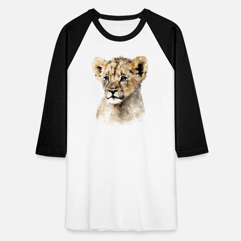 Baby Lion Cub Cute Watercolor Painting Portrait