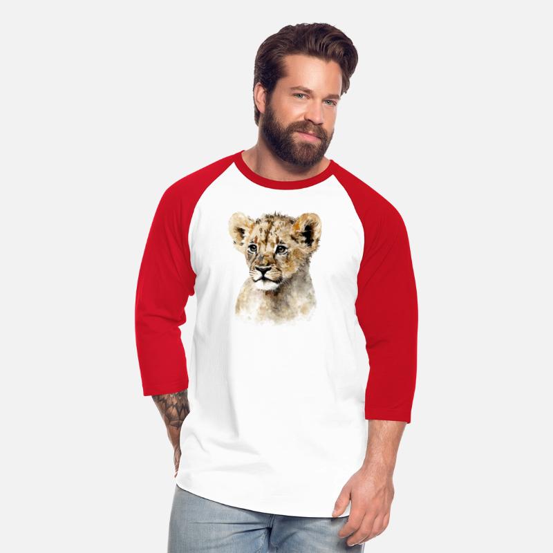 Baby Lion Cub Cute Watercolor Painting Portrait