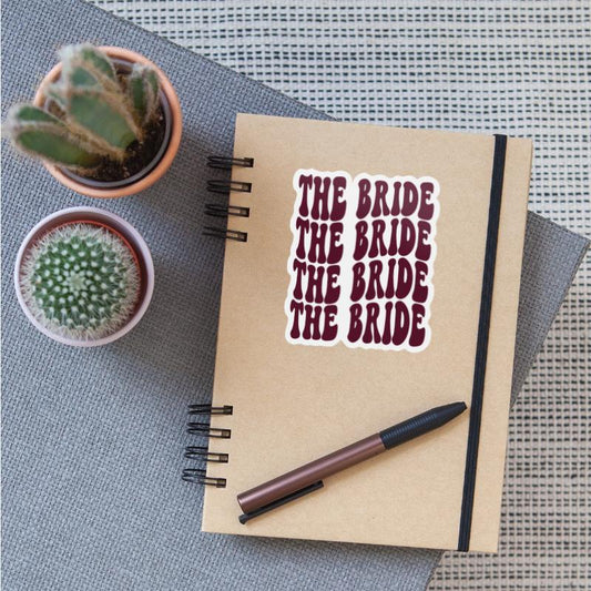 Bachelorette Party The Bride Burgundy Design