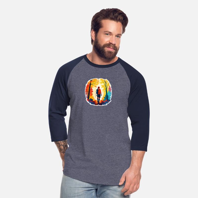 Backpacker Trekking Through A Vibrant Nature