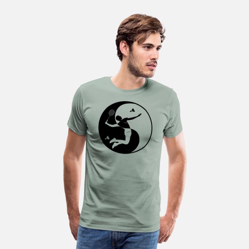 Badminton-player game shuttlecock Yin-Yang-Symbol