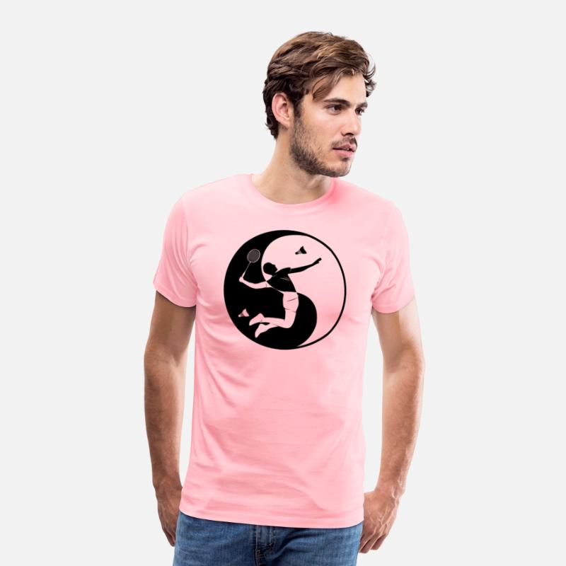 Badminton-player game shuttlecock Yin-Yang-Symbol