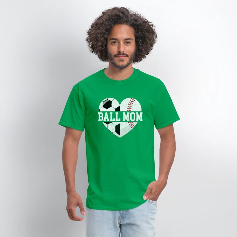 Ball Mom Heart Baseball Soccer Mom