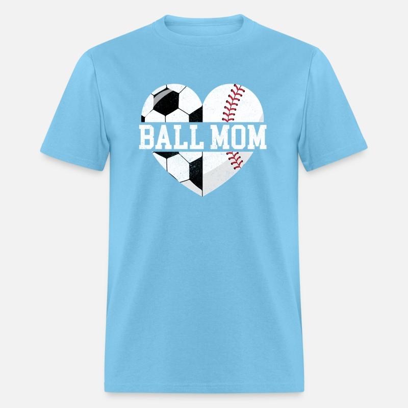 Ball Mom Heart Baseball Soccer Mom