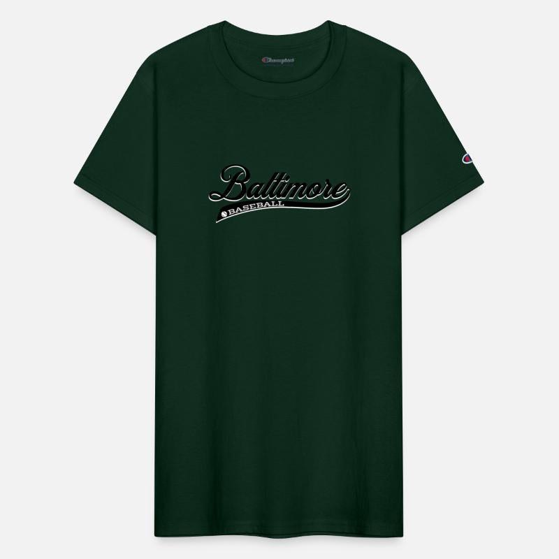 Baltimore baseball black vintage retro script