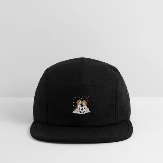 Beagles with soccer ball for Valentine's Day