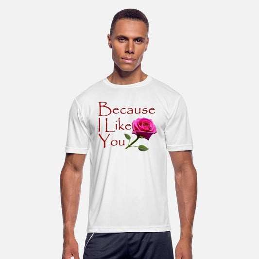 Because I Like You - Pink Rose Red Text