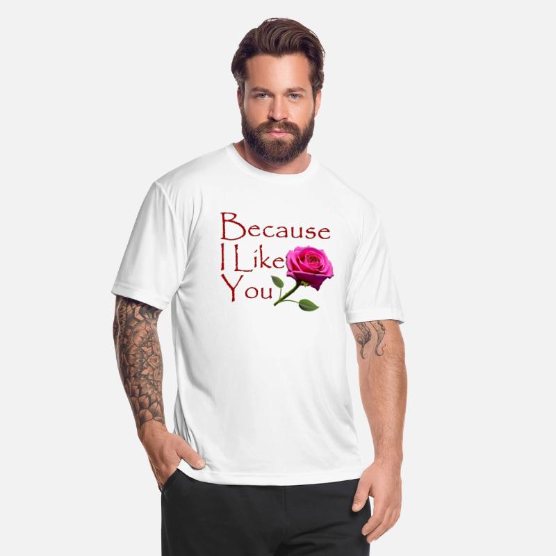 Because I Like You - Pink Rose Red Text