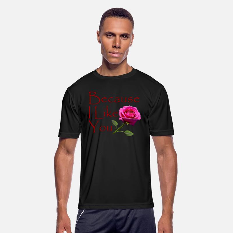 Because I Like You - Pink Rose Red Text