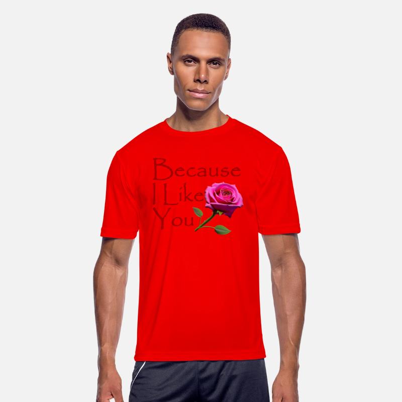 Because I Like You - Pink Rose Red Text