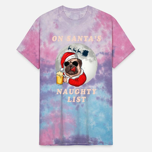 Beer Drinking Pug Dog In Santa Costume