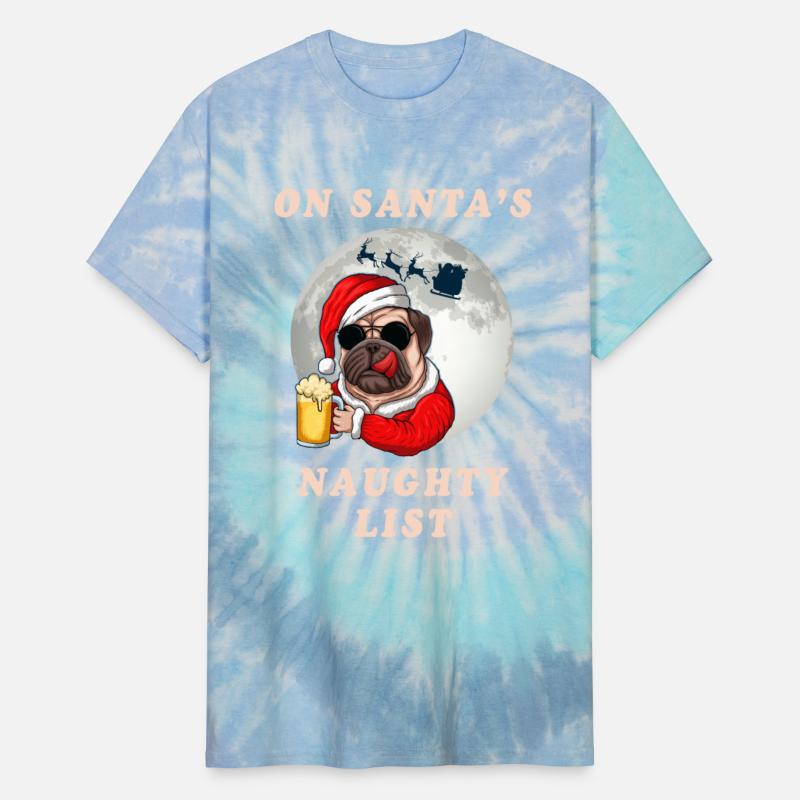 Beer Drinking Pug Dog In Santa Costume