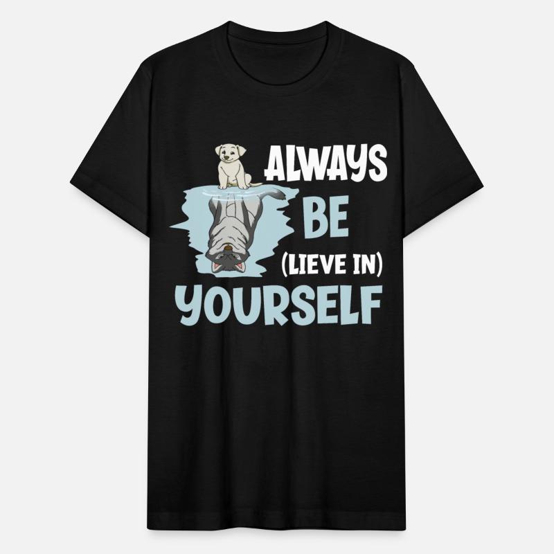 Believe In Yourself Dog Wolf Mirror Reflection