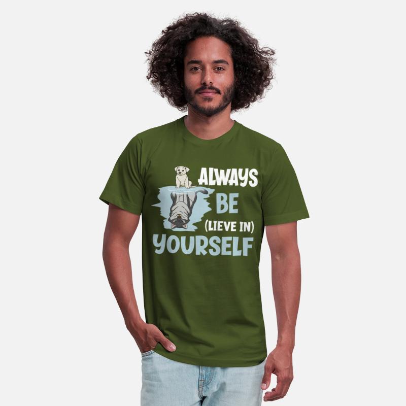 Believe In Yourself Dog Wolf Mirror Reflection