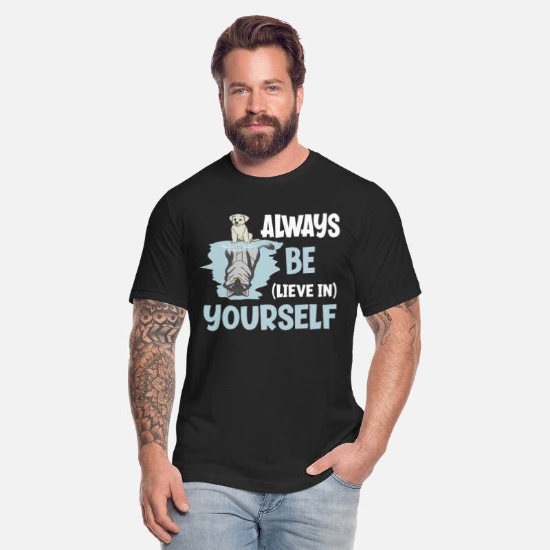 Believe In Yourself Dog Wolf Mirror Reflection