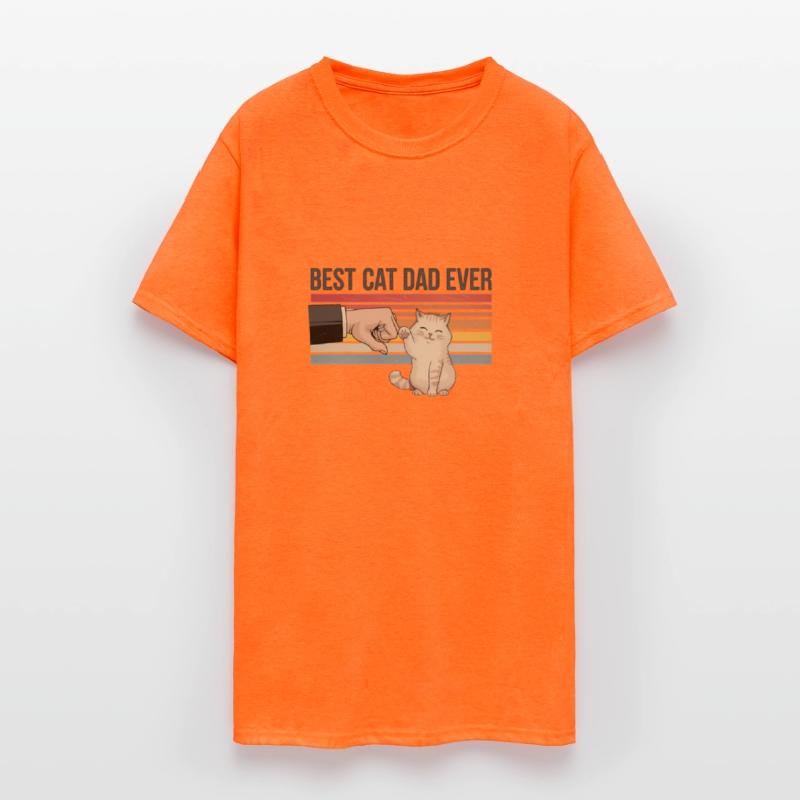 Best Cat Dad Ever Cute Retro Cat Paw