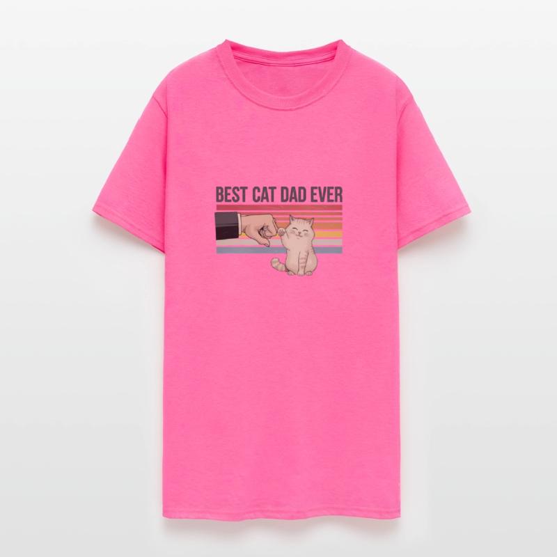 Best Cat Dad Ever Cute Retro Cat Paw