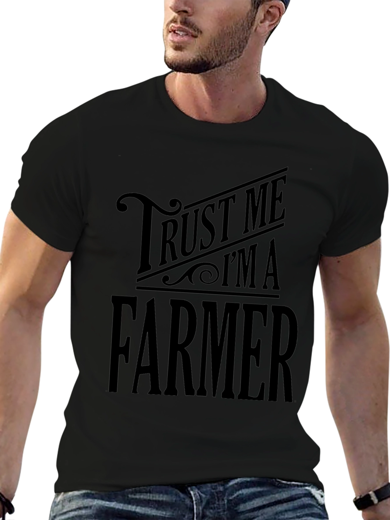 Trust Me Im A Farmer T-Shirt Black