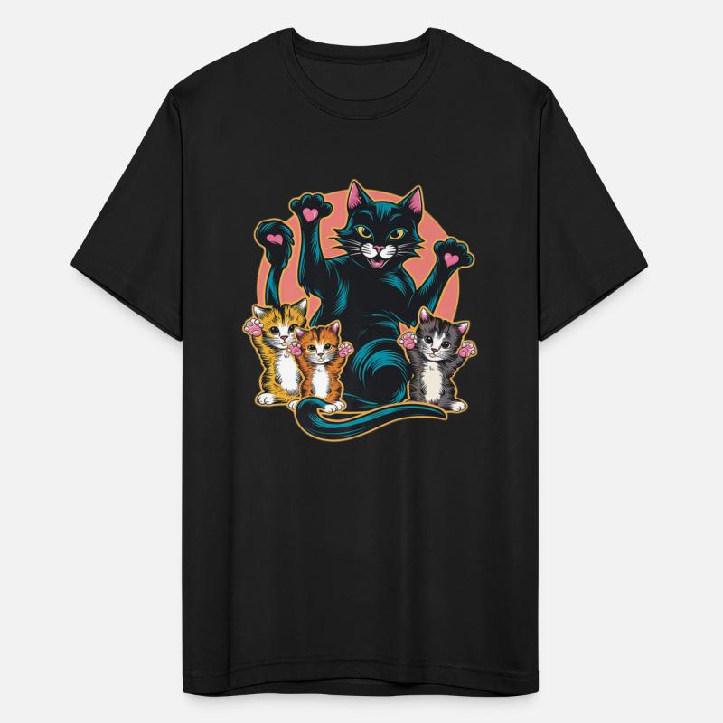 Black Cat Vintage Retro Style Black Kitty Cats Lov