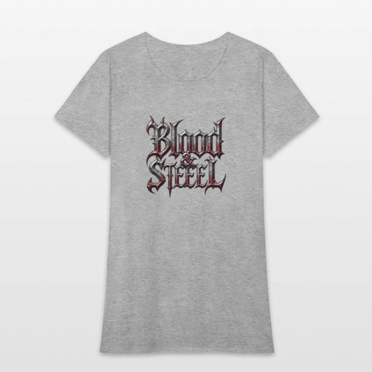 Blood & Steel - Bold Medieval Typography T-Shirt